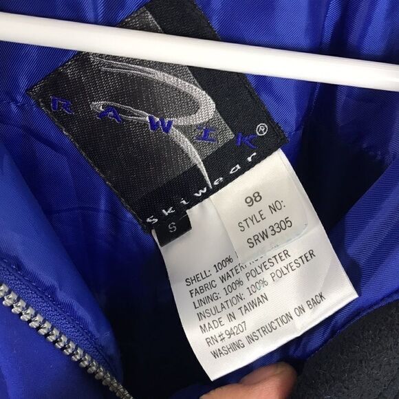 Rawik Skiwear Womens Ski or Snowboard Coat Size S retro EUC Royal blue suede - Picture 2 of 8